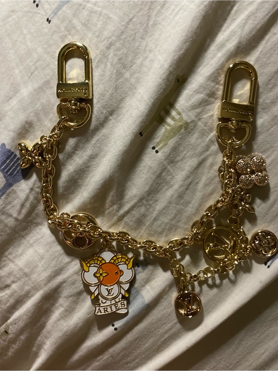 Louis Vuitton Accessories - Louis Vuitton Inspired Gold-Tone Aries Charm Bracelet